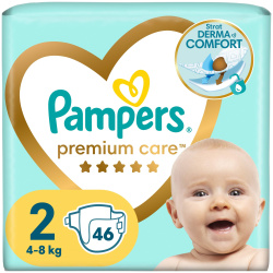 Подгузники Pampers Premium Care Размер 2 (4-8 кг), 46 шт.
