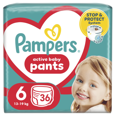 Подгузники-трусики Pampers Active Baby Pants Размер 6 (13–19 кг), 36 шт
