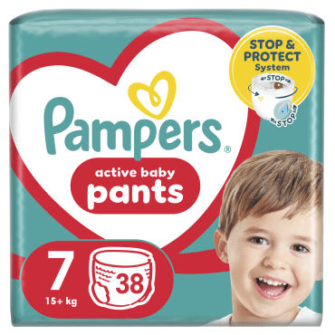 Подгузники-трусики Pampers Active Baby Pants Размер 7 (15+ кг), 38 шт