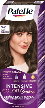 Стойкая крем-краска для волос Palette Интенсивный цвет 5-0 Светло-каштановый 110 мл
