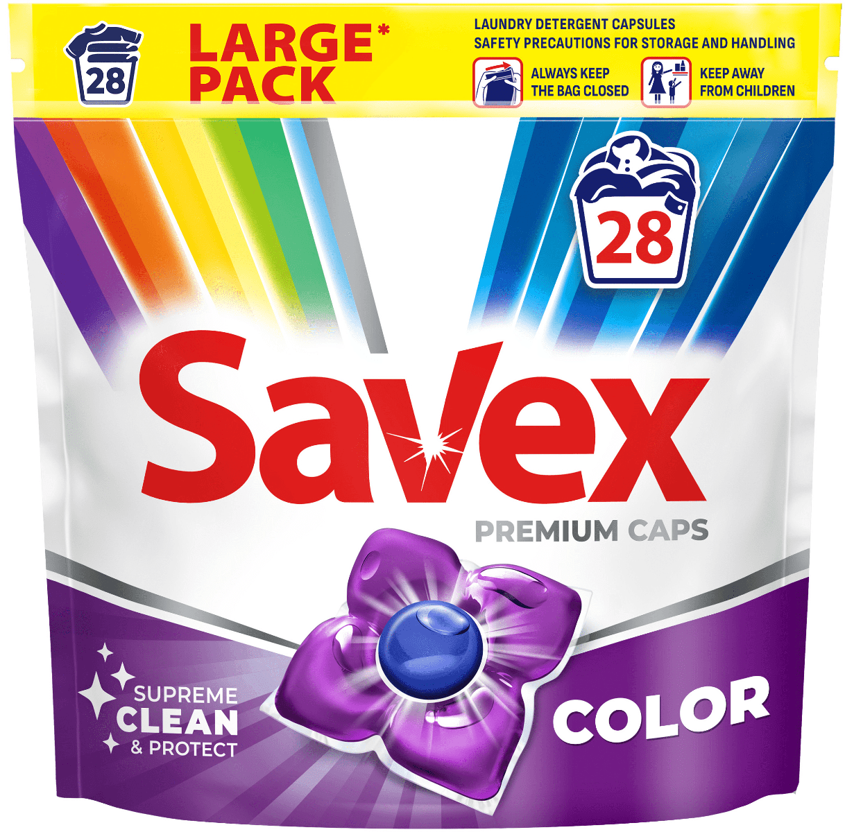Капсули для прання Savex Premium Color 28 шт..