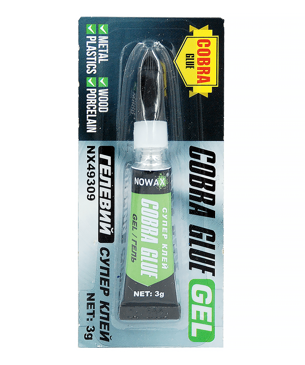 Гелевий супер-клей NOWAX Cobra Glue Gel, 3 г