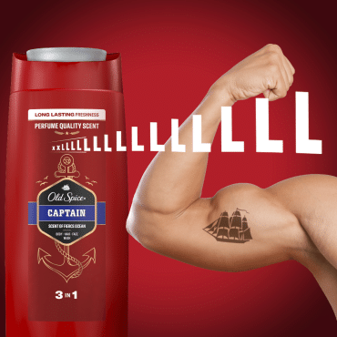 Гель для душа и шампунь для мужчин 2в1 Old Spice Captain, 675 мл фото 8