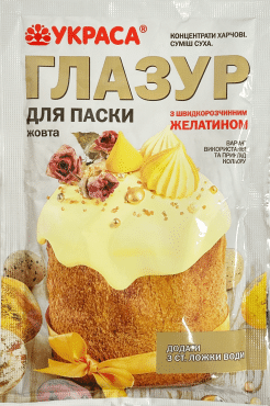 Украса Глазур кольорова з швидкорозчинним желатином, 1 шт фото 1