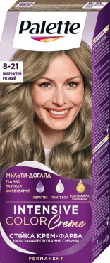 Стойкая крем-краска для волос Palette Интенсивный цвет 8-21 Пепельный русый 110 мл