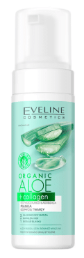 Пенка для умывания Eveline успокаивающая ORGANIC ALOE+Collagen, 150 мл