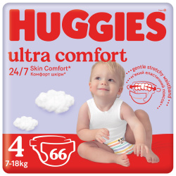 Huggies подгузники Ultra Comfort 4р, 66шт
