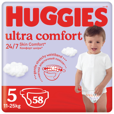 Huggies підгузники Ultra Comfort 5р, 58шт фото 1