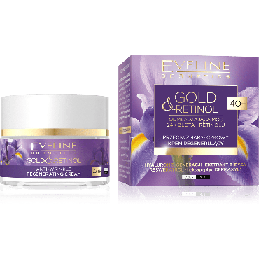 Крем-ліфтинг для обличчя Eveline Gold & Retinol, регенеруючий 40+, 50 мл фото 1