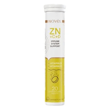 Витамины шипучие Novel Vitamin C+Zinc+D №20