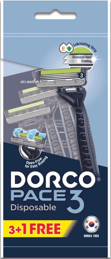 Dorco станок одноразовий 3 леза, 4 шт