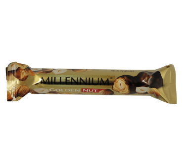 Millennium шоколад чорний Golden Nut з начинкою та цілими лісовими горіхами, 40г