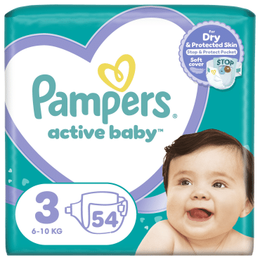 Подгузники Pampers Active Baby Размер 3 (6-10 кг), 54 шт фото 1