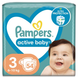 Pampers подгузники Active Baby Midi 3, 54шт