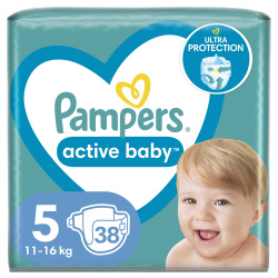 Pampers Active Baby підгузки Розмір 5 (11-16 кг), 38 шт