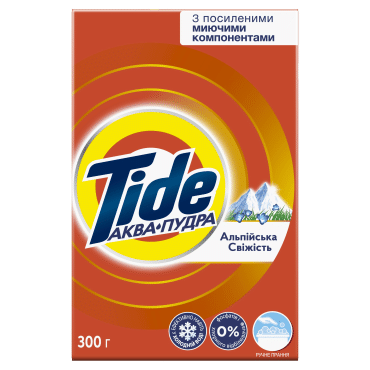 Пральний порошок для ручного прання Tide Аква Пудра Альпійська Свіжість, 300 г фото 2