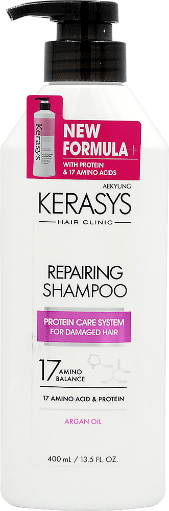Шампунь для волосся KeraSys Hair Clinic Repairing відновлюючий, 400 мл