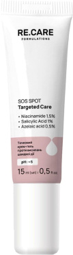 Крем-гель точечный RE.CARE SOS Spot Targeted Care против высыпаний быстрого действия 15мл
