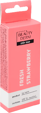 Бальзам-догляд для губ Beauty Derm fresh strawberry SPF 15, 10 мл фото 2