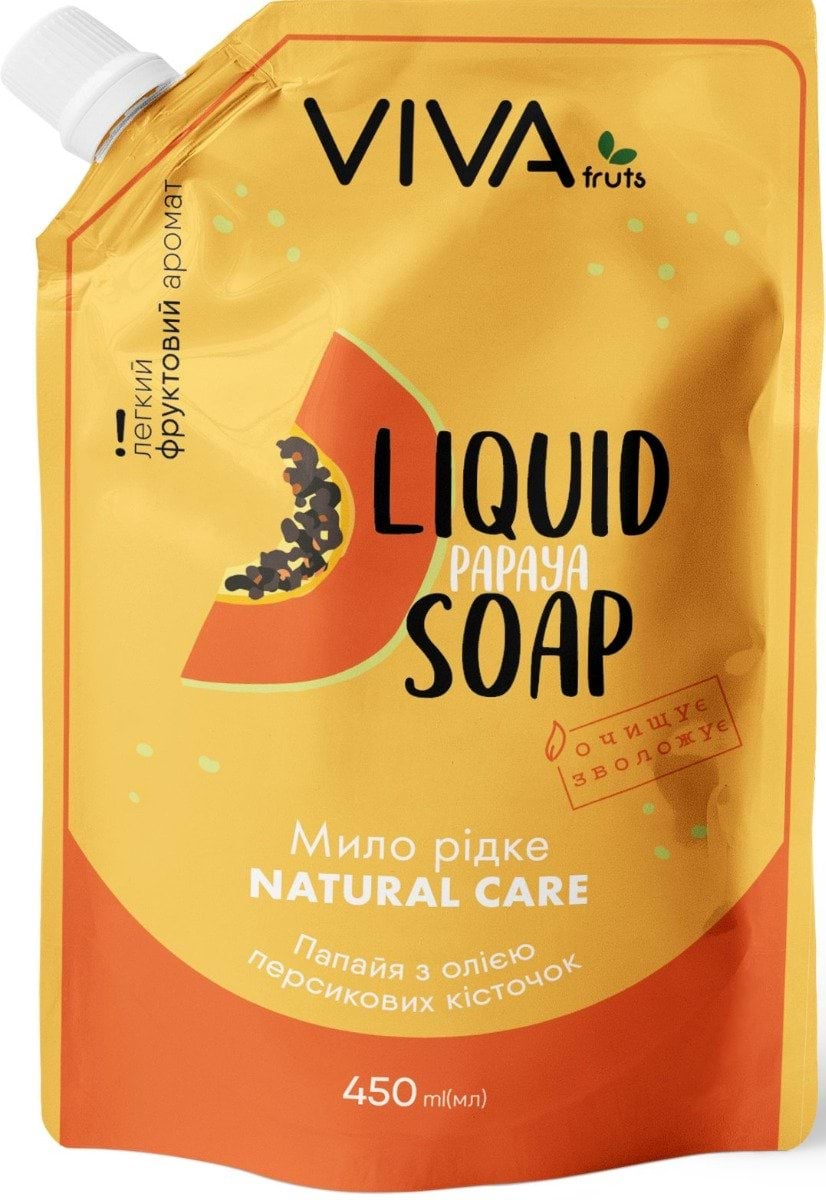 Мило рідке VIVAfruts Папайя (дойпак) 450мл