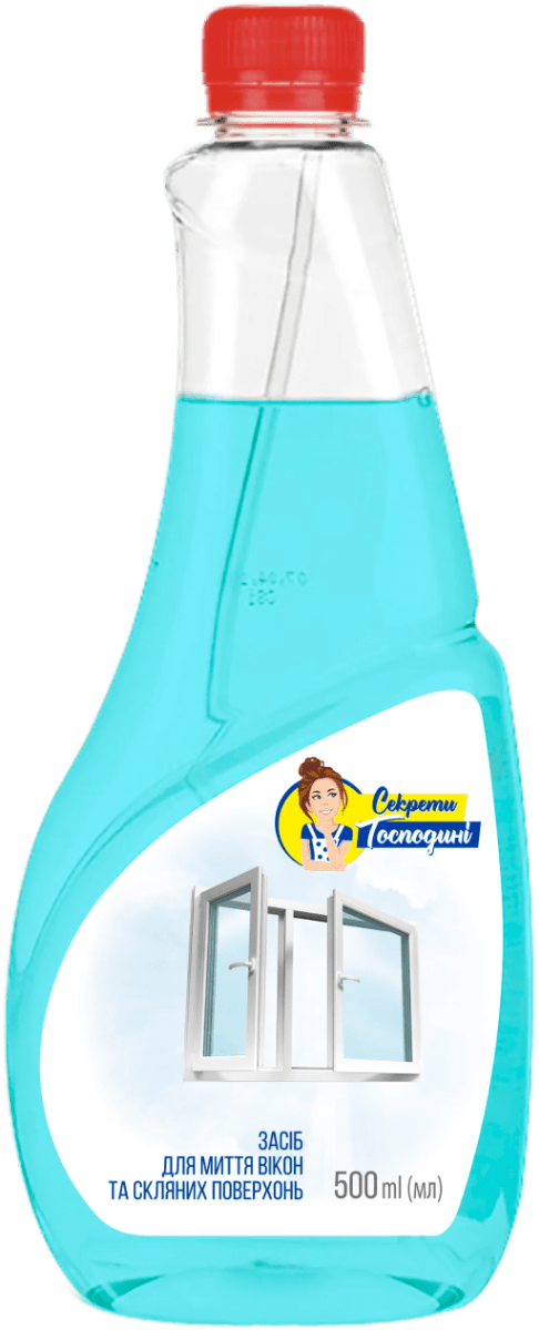Средство для мытья Секреты Хозяйки для окон и стеклянных поверхностей сменное 500 мл