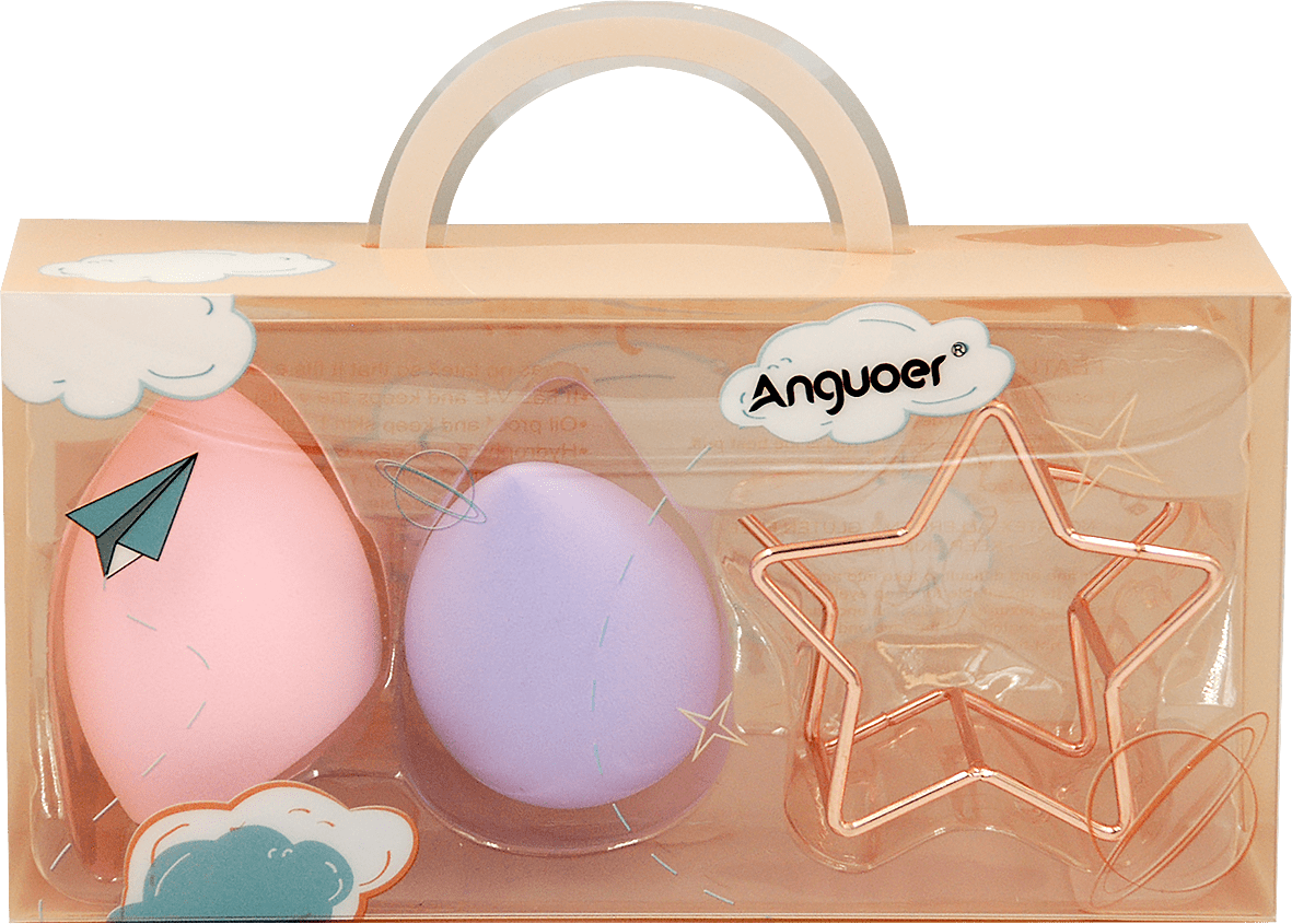 Anguoer Набір подарунковий (б'юті-блендери 2 шт + тримач-зірка ), 1шт