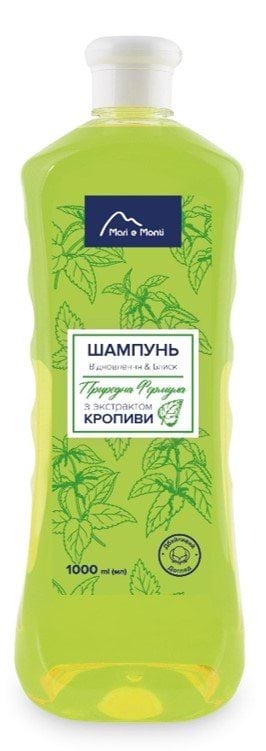 Шампунь для волос Mari e Monti Крапива для укрепления волос и регуляции работы сальных желез, 1000 мл