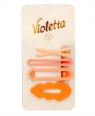Violetta col. заколки для волос цвет в ассортименте (зажимы+хлопушка) артикул CH-SM-23-319, 4 штуки