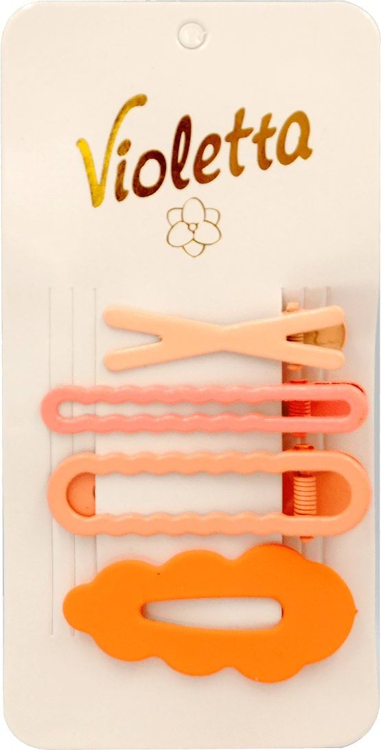 Заколки для волос Violetta зажимы + хлопушка (CH-SM-23-319) 4 шт (цвет в ассортименте)