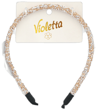 Обідок для волосся Violetta col. артикул (CH-SM-23-324) зі стразами 1 шт.