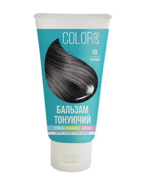 Miss Coloris Бальзам тонирующий для волос Черный №10, 150мл