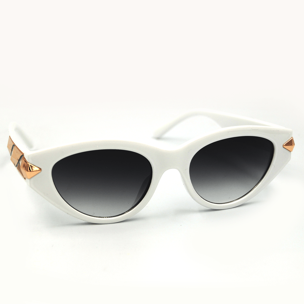 Окуляри сонцезахисні Котяче око білі
