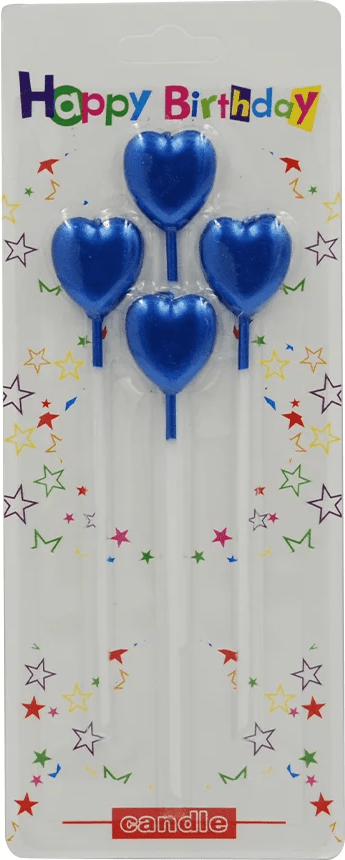 Набор декоративных свечей в форме сердца