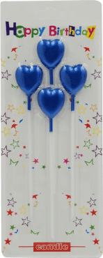 Набор декоративных свечей в форме сердца