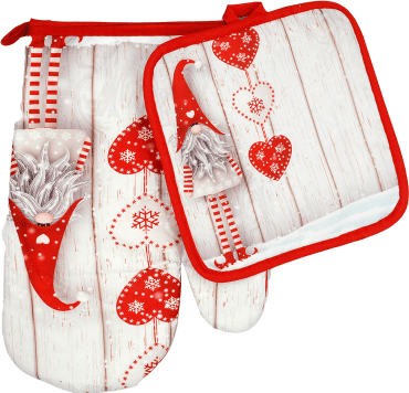Набір текстильний SKY: прихватка та рукавичка  новорічні 1 набір
