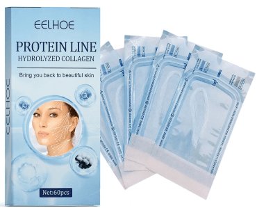 Колагенові нитки для підтяжки овалу обличчя Eelhoe  С і Е Protein Line збагачені вітамінами 60 шт.