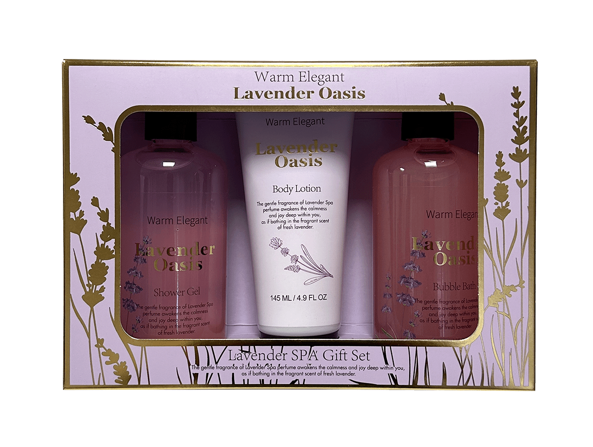 Подарунковий набір Lavender Oasis (гель для душу, 295 мл + піна для ванни, 295 мл + лосьйон для тіла, 145 мл), 1 шт