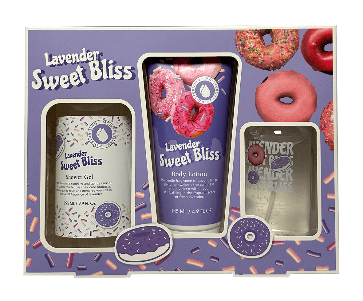 Подарунковий набір Sweet Bliss (гель для душу, 295 мл + спрей, 150 мл + лосьйон для тіла, 145 мл), 1 шт