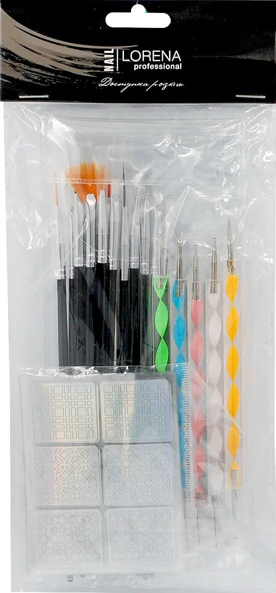 Набор LORENA Professional для дизайна ногтей 22 шт.