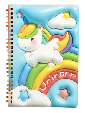 Блокнот Unicorn А5 на спирали, 14х20,5 см, 1 шт