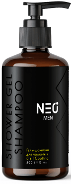 Гель-шампунь для мужчин NEO MEN 3 в 1 Cooling, 500 мл с дозатором