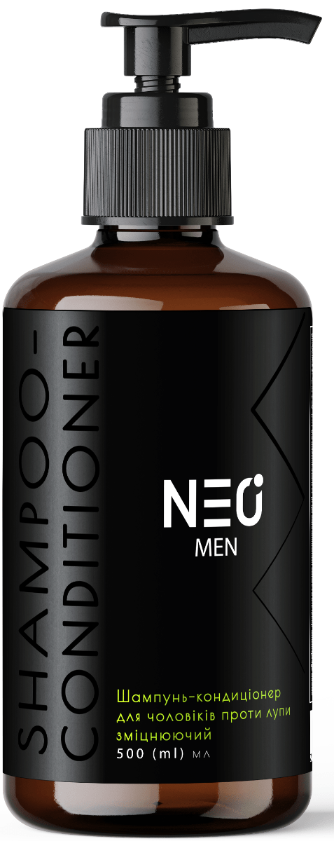 Шампунь-кондиционер для мужчин NEO MEN против перхоти укрепляющий с дозатором, 500 мл