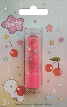 Помада-бальзам для губ Violetta фруктовый поцелуй вишня 4.5 г