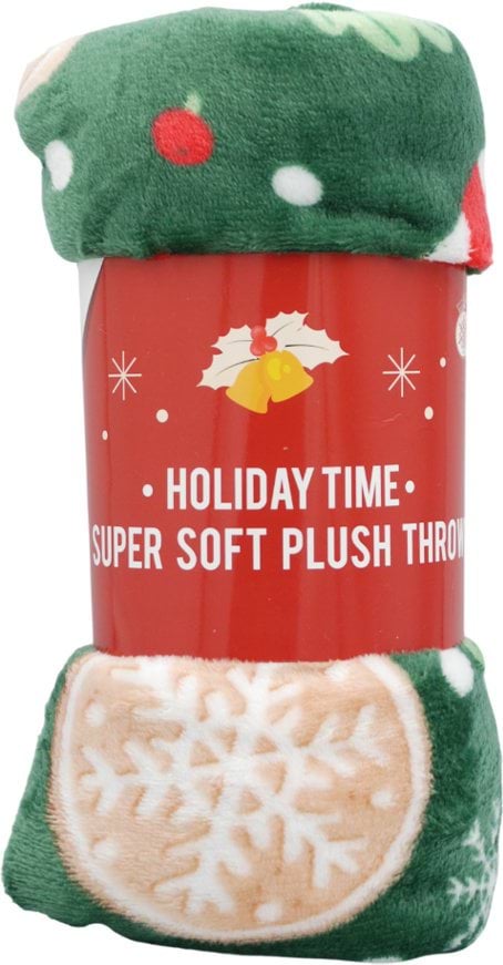 Плед SKY Holiday time зелений з новорічним принтом 100 x 150 см 1 шт.