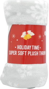 Плед SKY Holiday time сірий зі сніжинками 100 x 150 см 1 шт.