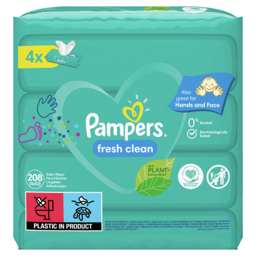 Pampers салфетки влажные детские Fresh Clean, 208шт фото 1
