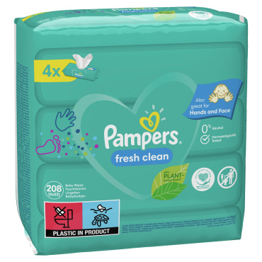 Pampers салфетки влажные детские Fresh Clean, 208шт фото 2