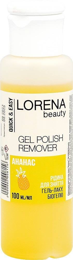 Жидкость для снятия гель-лака LORENA beauty Ананас, 100 мл