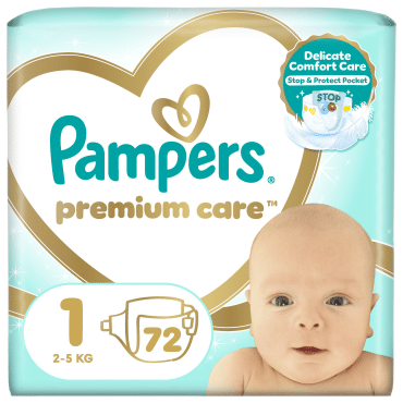 Підгузки Pampers Premium Care Розмір 1 (2-5 кг), 72 шт
