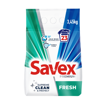 Пральний порошок Savex Premium Fresh 3,45 кг фото 1